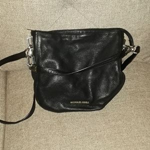 Black leather michael.kors cross body bag